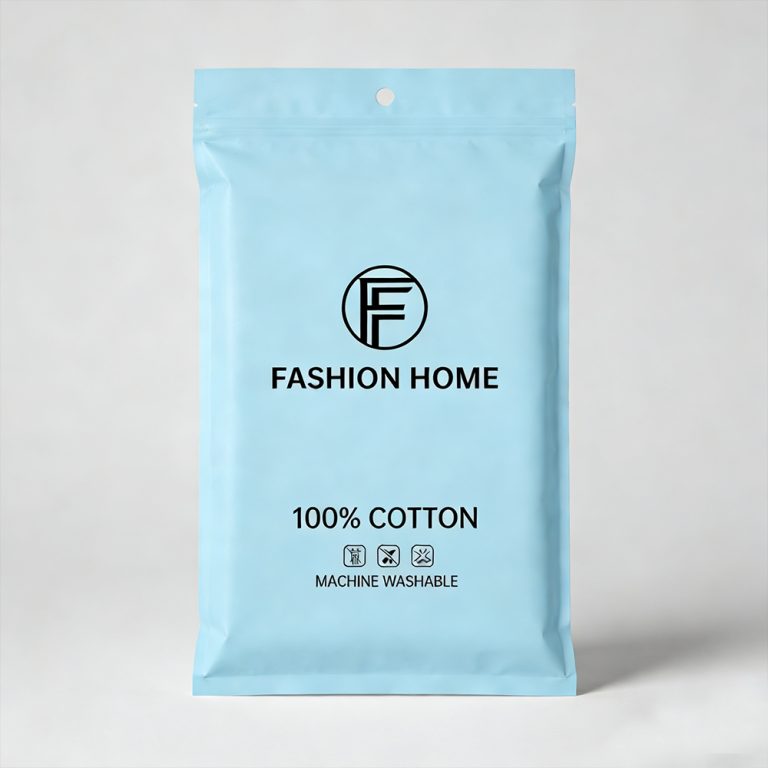 Custom logo Waterproof Dust Moisture Proof three side seal Clothing plastic Bag1