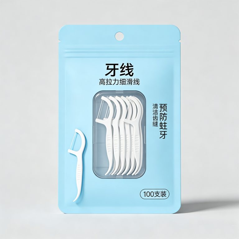 Custom logo window Eco Friendly Individual Tooth Pick Dental Floss plastic bag2