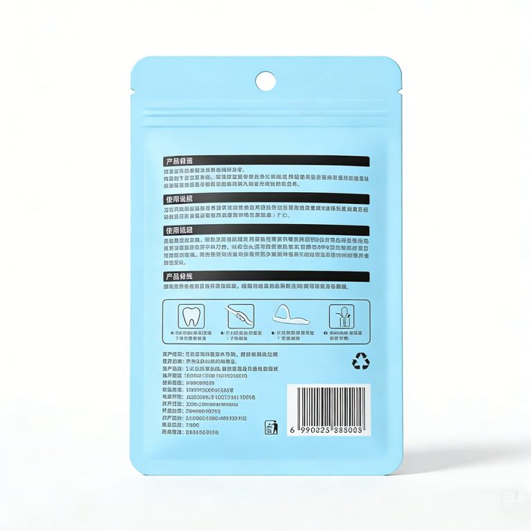 Custom logo window Eco Friendly Individual Tooth Pick Dental Floss plastic bag3