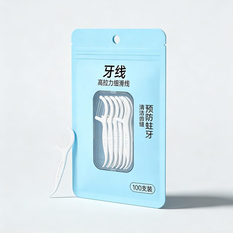 Custom logo window Eco Friendly Individual Tooth Pick Dental Floss plastic bag6