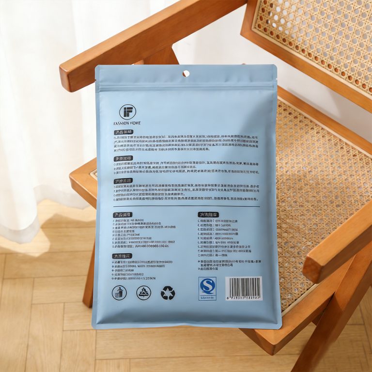 Custom logo window Waterproof Moisture Proof three side seal Clothing plastic Bag6