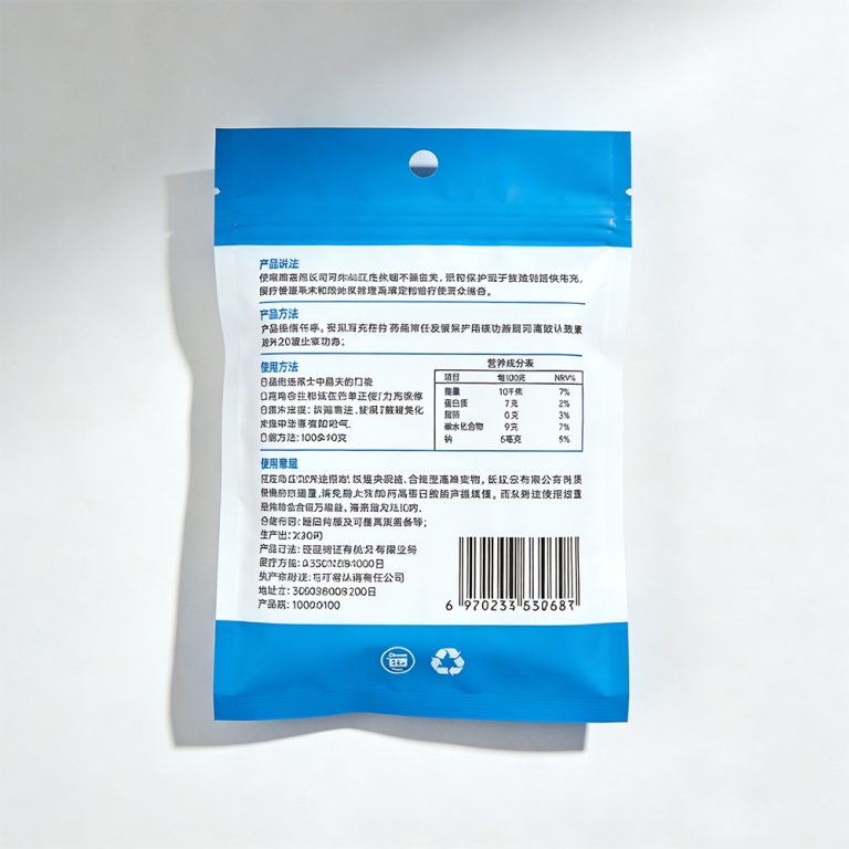 Custom logo window Zip lock three side seal floss plastic packaging bag5