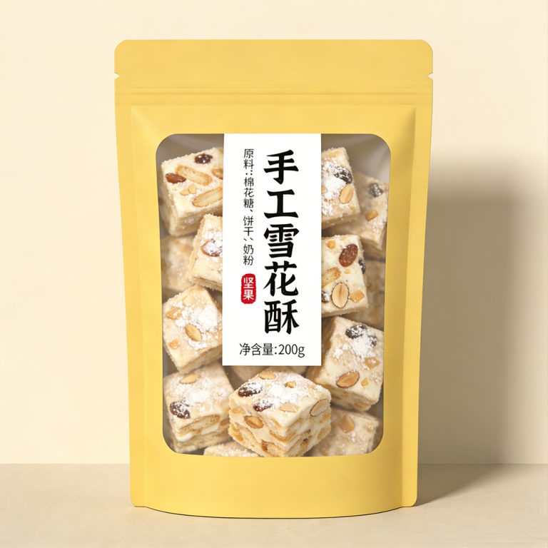 Custom window cookies snack food zip lock Stand up plastic packaging pouch1