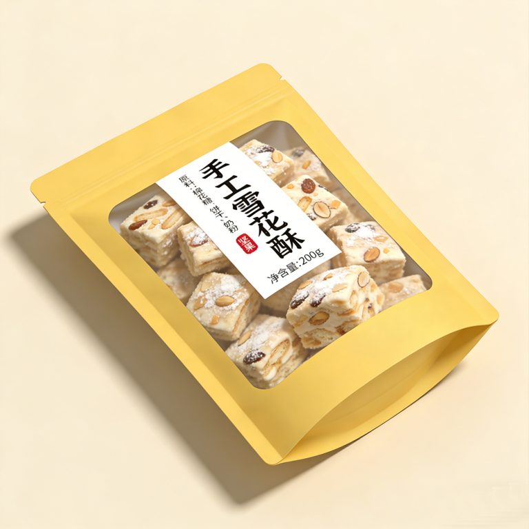 Custom window cookies snack food zip lock Stand up plastic packaging pouch3