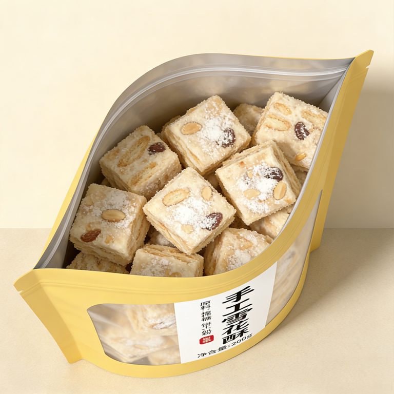 Custom window cookies snack food zip lock Stand up plastic packaging pouch5