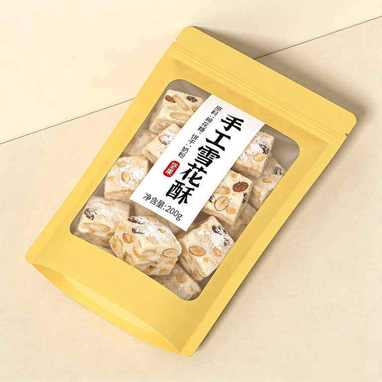 Custom window cookies snack food zip lock Stand up plastic packaging pouch6