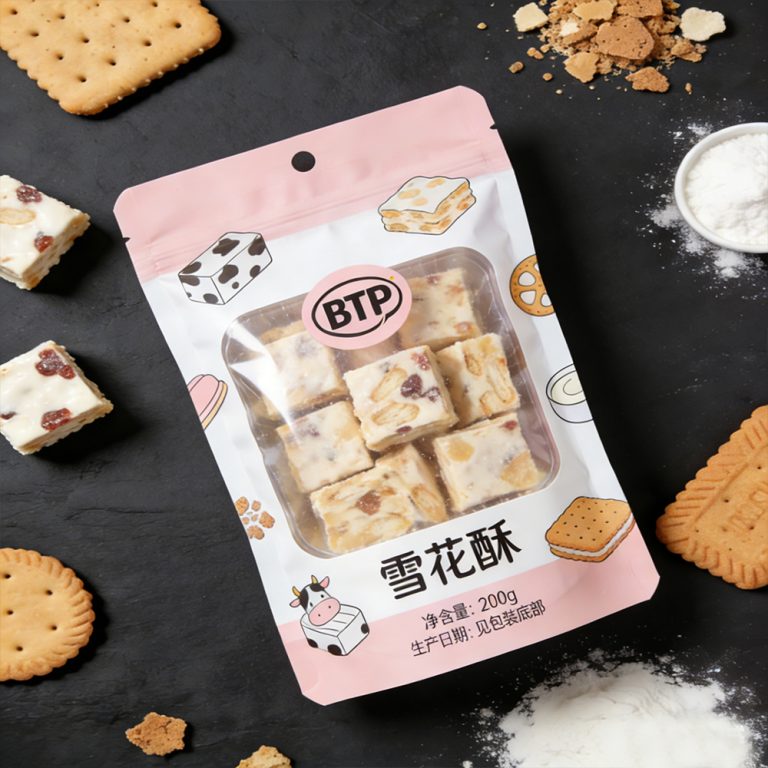 Custom window zip lock cookies snack food Stand up plastic packaging pouch2