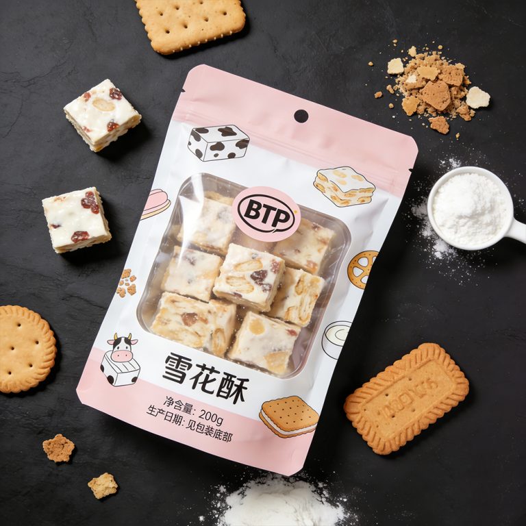 Custom window zip lock cookies snack food Stand up plastic packaging pouch3