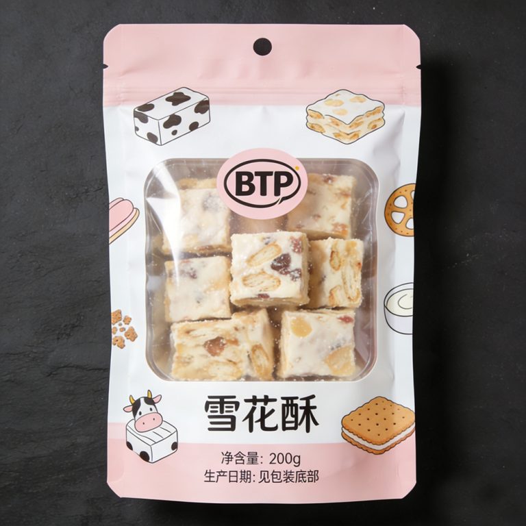 Custom window zip lock cookies snack food Stand up plastic packaging pouch5