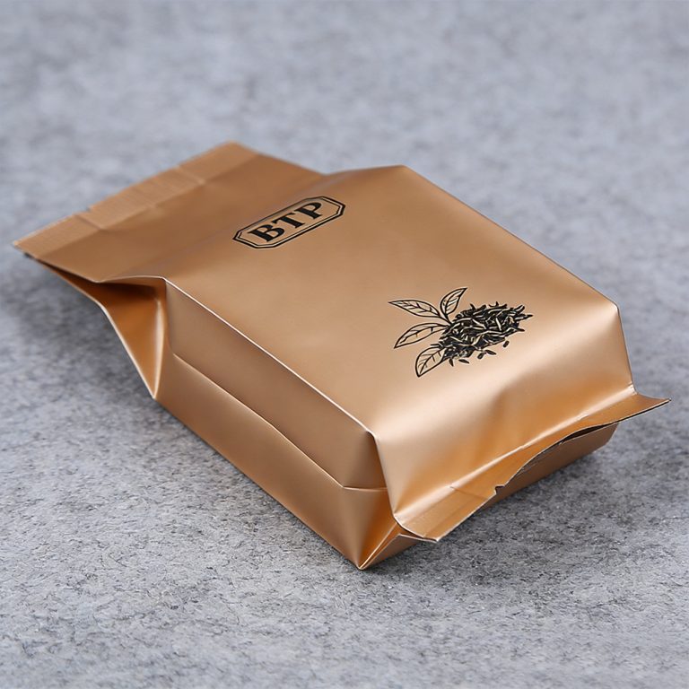 Wholesale Custom Food grade Plastic Packaging middle sealed side gusset Tea bag 2
