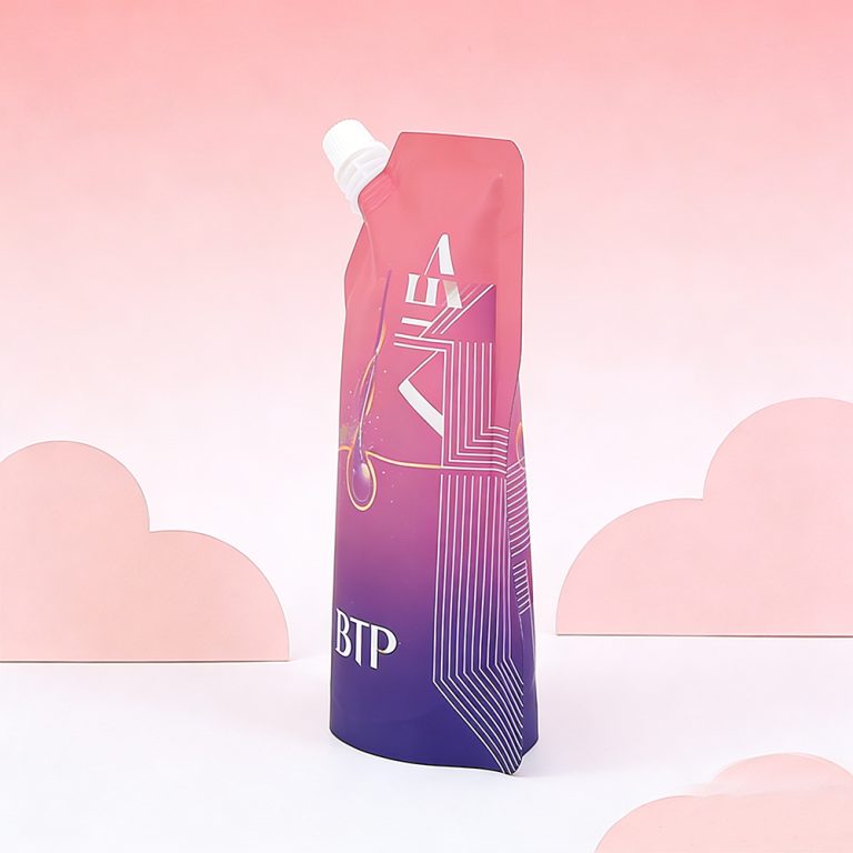 Custom 250ml Food Grade Leak Proof Juice Angled Special shaped Spout Pouch2