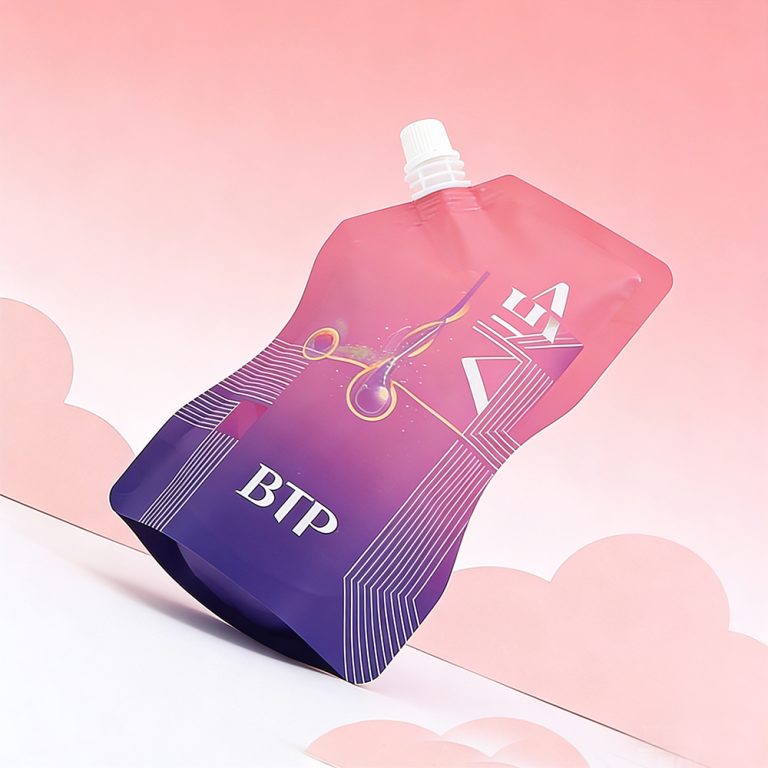 Custom 250ml Food Grade Leak Proof Juice Angled Special shaped Spout Pouch3