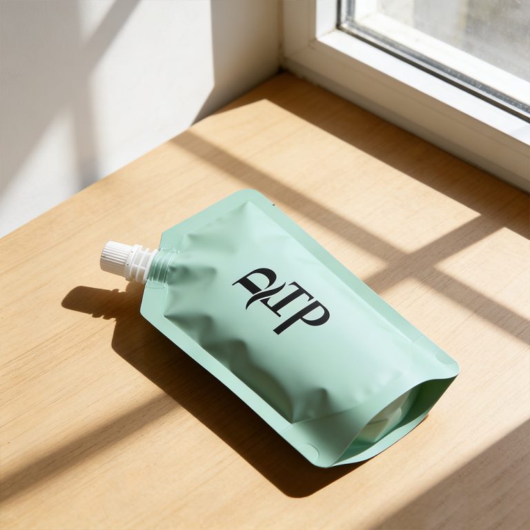 Custom Food Grade Light Proof Angled Stand Up Spout plastic packaging Pouch6