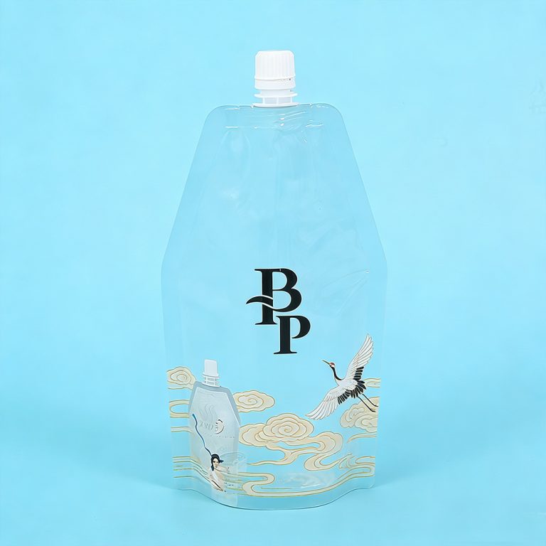Custom High Barrier Leak Proof Juice Special shaped Stand Up Spout Pouch5