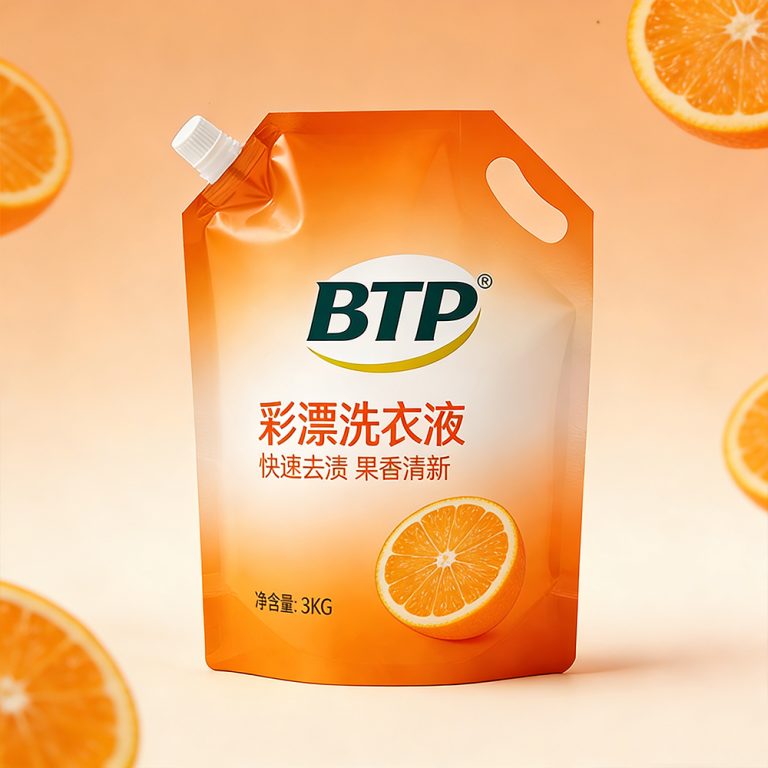 Custom Light Proof Laundry Detergent Angled Stand Up Spout plastic packaging Pouch6