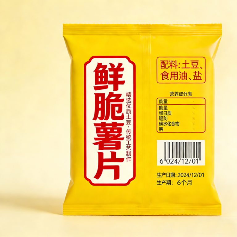 Custom Printed Thick strong cookies snack food packaging plastic back seal Bag1