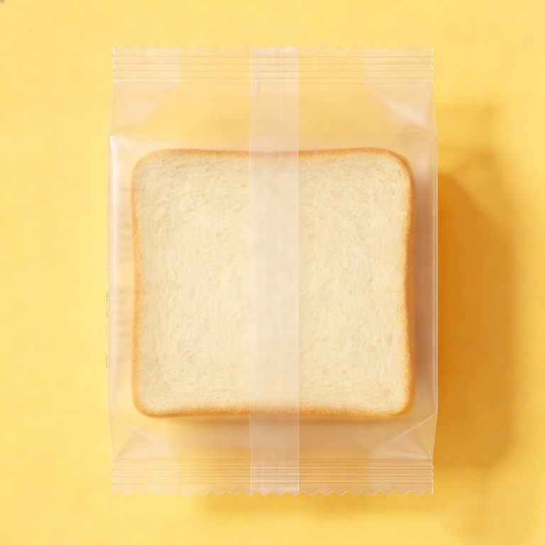 Custom Printed logo Transparency bread food middle sealed side gusset packaging Bag4