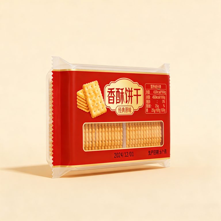 Custom Printed logo window food cookies food packaging plastic back seal Bag2