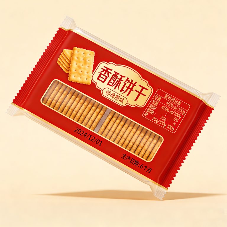 Custom Printed logo window food cookies food packaging plastic back seal Bag3