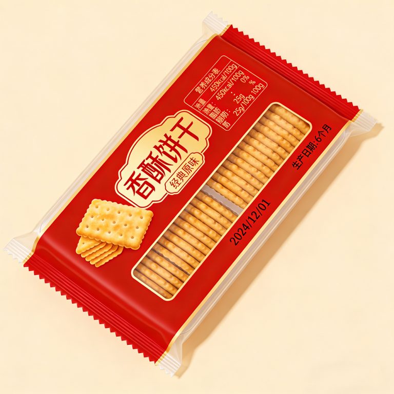 Custom Printed logo window food cookies food packaging plastic back seal Bag4