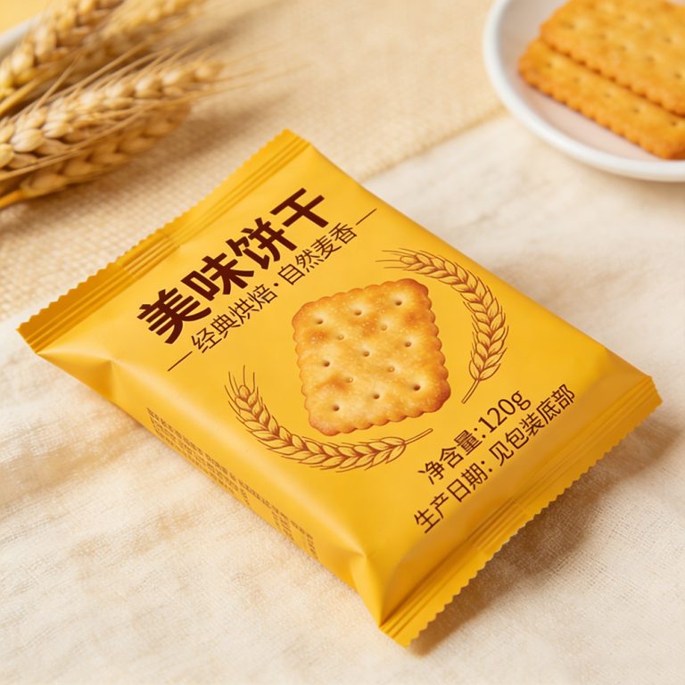 Custom logo Aluminum Foil Moisture proof cookies back seal plastic packaging Bag1