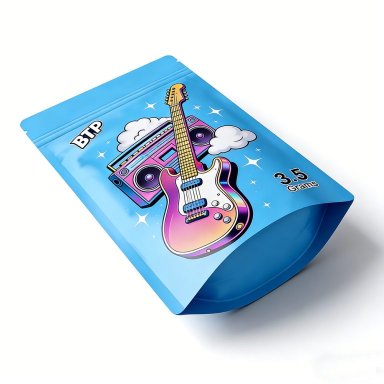 Custom logo Aluminum foil 3.5g Mylar Bag Zip lock stand up pouch6