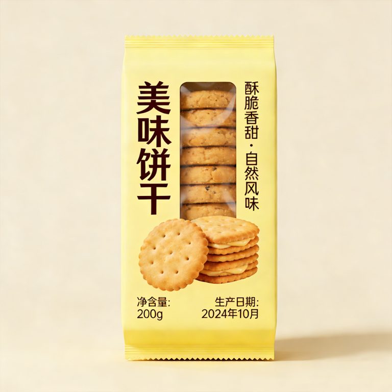 Custom logo Food grade cookies food middle sealed side gusset packaging Bag1