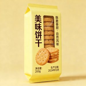 Custom logo Food grade cookies food middle sealed side gusset packaging Bag (5)