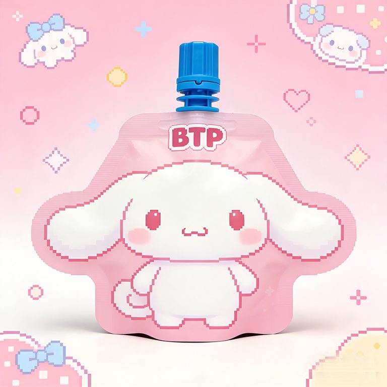 Custom logo Handle Hole Food Grade Spout plastic Special Shape packaging Pouch4