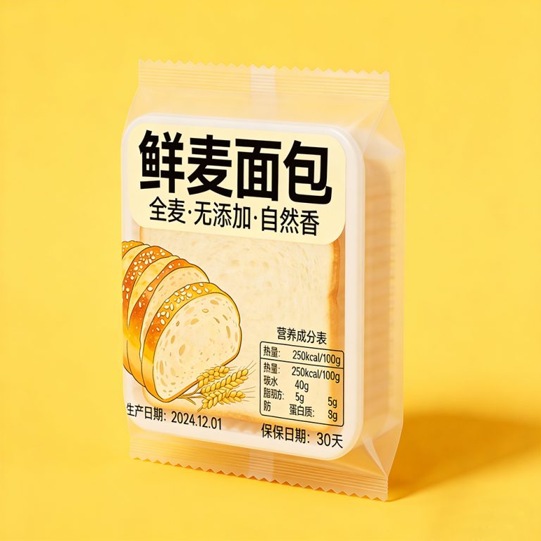 Custom logo Transparency bread cookies snack food back seal packaging plastic Bag5