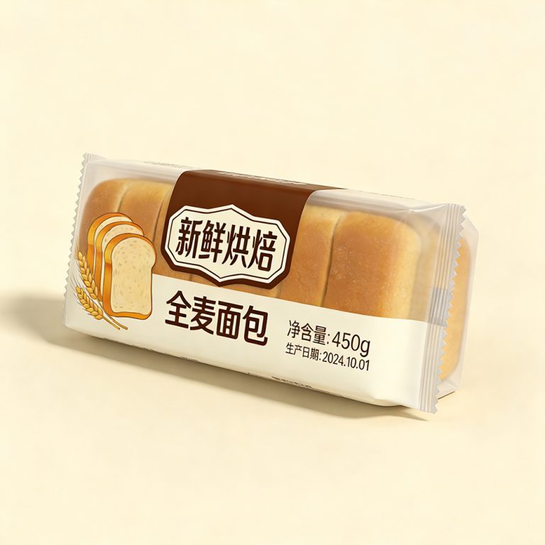 Custom logo bread Transparency food middle sealed side gusset plastic packaging Bag6