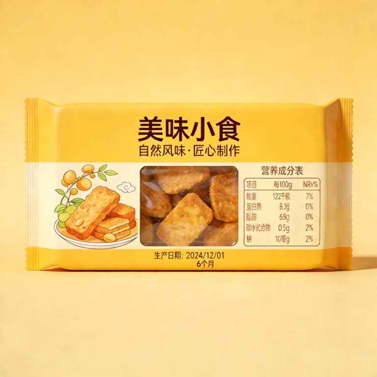 Custom logo window Odor free food cookies back seal plastic packaging Bag1