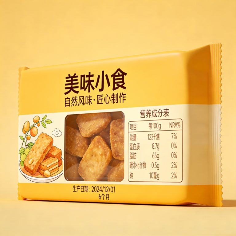 Custom logo window Odor free food cookies back seal plastic packaging Bag2