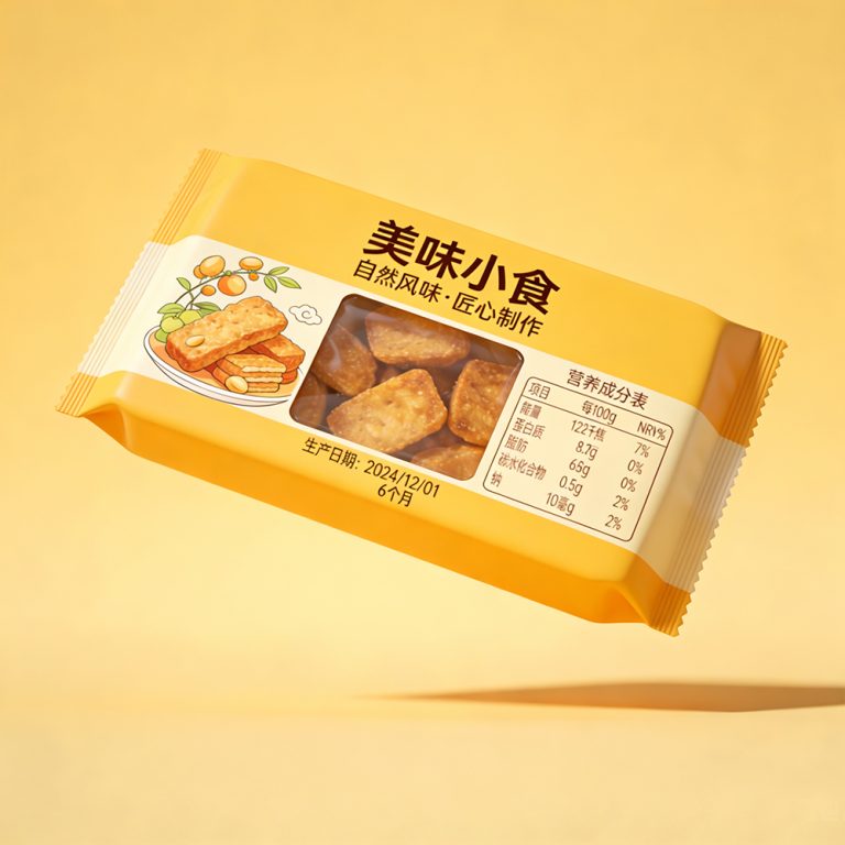 Custom logo window Odor free food cookies back seal plastic packaging Bag3