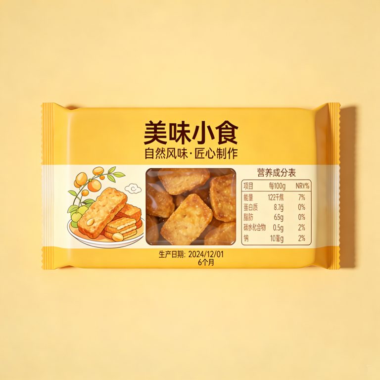 Custom logo window Odor free food cookies back seal plastic packaging Bag4