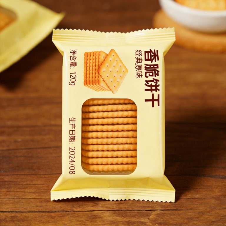 Custom logo window candy cookies snack food back seal packaging plastic Bag1