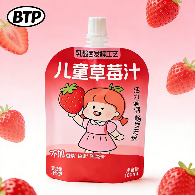 Wholesale Custom Printed Juice food Aluminum Foil Spout Stand Up packaging Pouch6