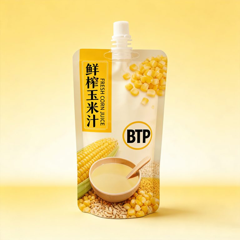 Wholesale Custom Printed Soup Milk tea food Spout Stand Up packaging Pouch 2