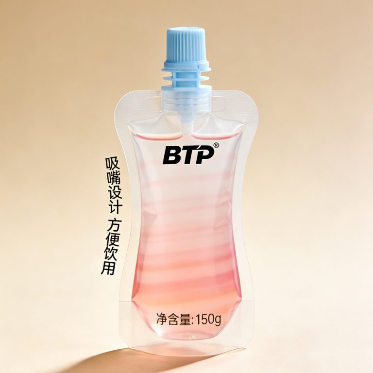 Custom Food Grade fresh juice Liquid plastic Spout Doypack pouch Packaging Bag1