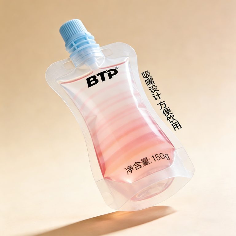 Custom Food Grade fresh juice Liquid plastic Spout Doypack pouch Packaging Bag3